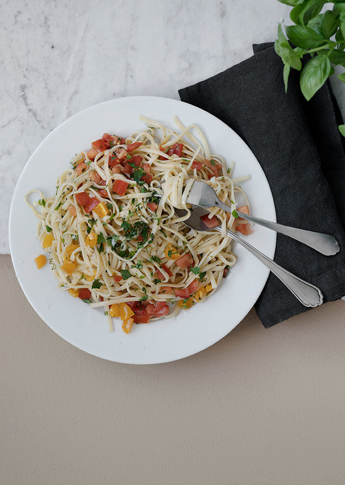 Pasta trenette with tomatoes – Made by Mama US