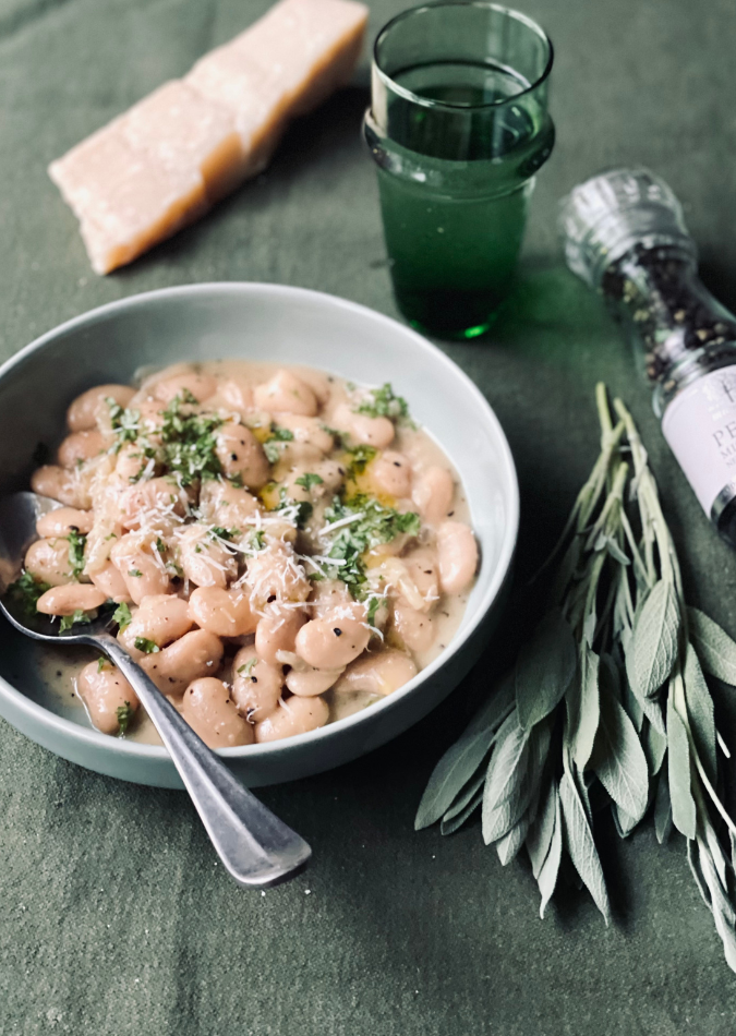 Butter Beans ”cacio e pepe” Style – Made by Mama US