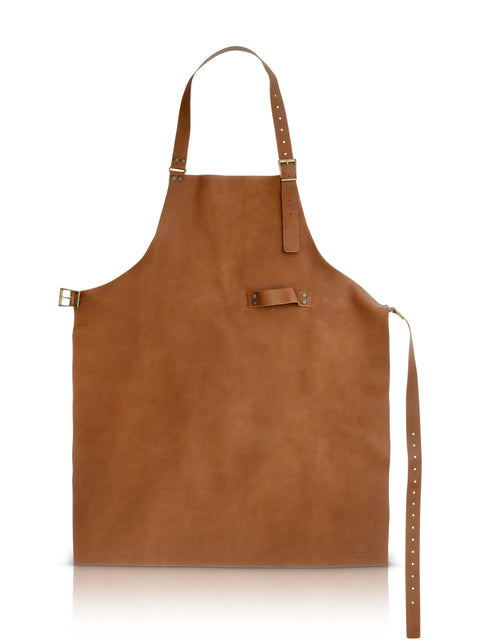 Leather apron, light brown