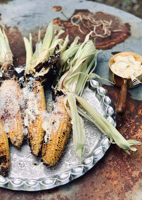 Grilled corn with truffle mayonnaise