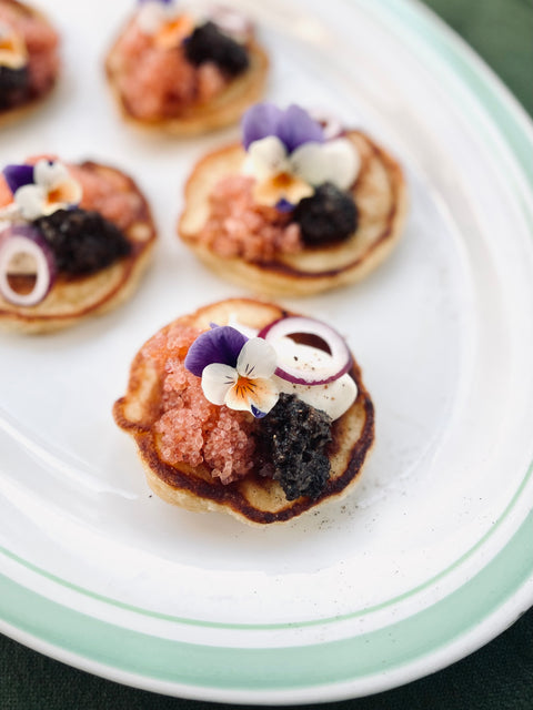 Truffle Blinis with Roe