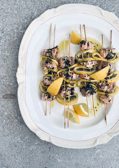 Grilled Salmon Skewers