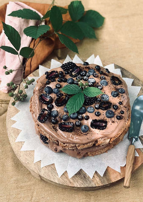 Nocciolata Chocolate Cake with Berries