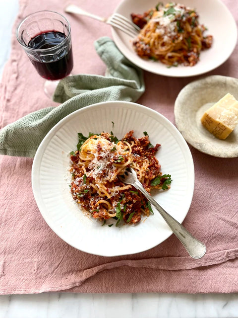 Spaghetti with Vegetarian Bolognese